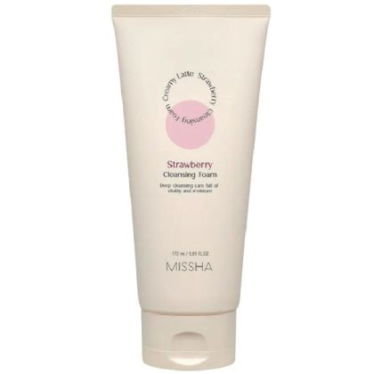 Озаряваща почистваща пяна екстракт от ягода Missha Creamy Latte Strawberry Cleansing Foam 172ml