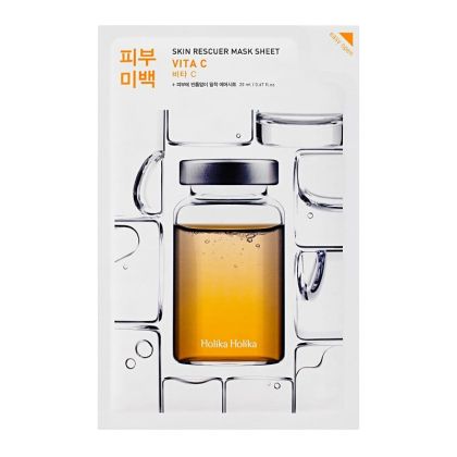 Озаряваща анти-ейдж лист маска с витамин С и азиатска центела Holika Holika Skin Rescuer Mask Sheet - Vita C 20 ml 