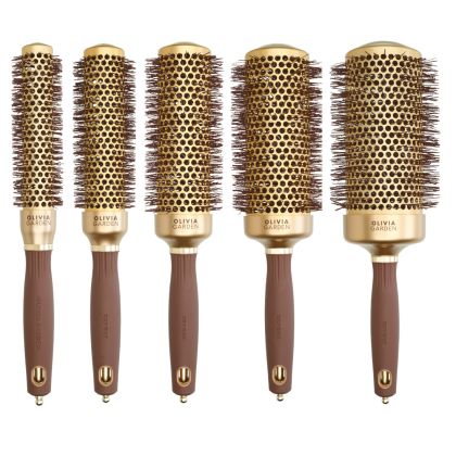 Четка за изсушаване с керамично покритие Olivia Garden Expert Blowout Speed Gold&Brown