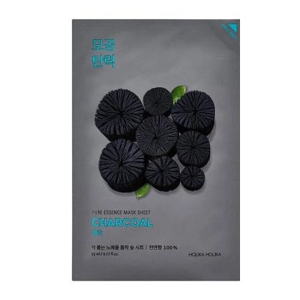 Детоксикираща и пречистшаяща лист маска за лице с въглен Holika Holika Pure Essence Mask Sheet Charcoal 20 ml 