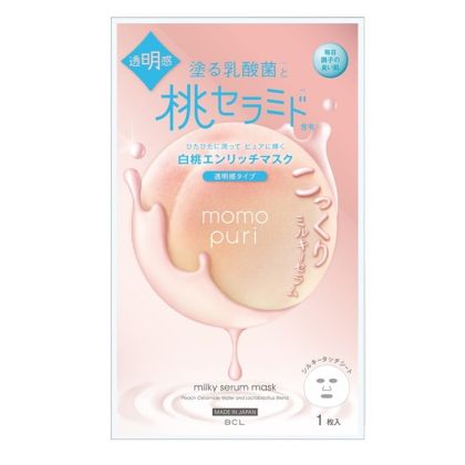 Интензивно хидратираща лист маска за ревитализирана и сияйна кожа Momopuri Milky Serum Mask 19ml