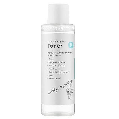 Успокояващ тонер с PHA, екстракт от чаено дърво и зелен чай Village 11 Factory  P Skin Formula Toner 250ml