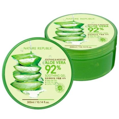 Хидратираща и успокояваща гел-маска за лице, коса и тяло с Алое Вера Nature Republic C Soothing & Moisture Aloe Vera 92% Soothing Gel 300ml