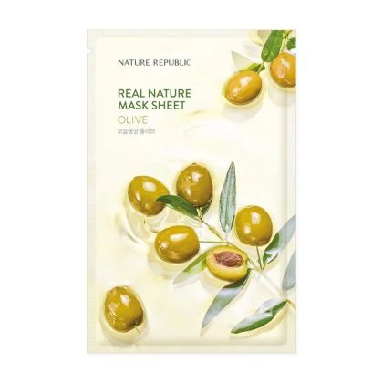 Омекотяваща и подхранваща листна маска с екстракт от маслина Nature Republic Real Nature Olive Mask Sheet 