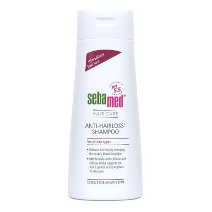 Шампоан против косопад с кофеин и гинко билоба SebaMed Hair Care Anti-Hairloss Shampoo 200ml
