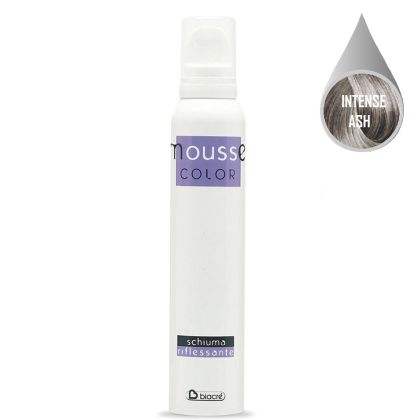 Оцветяваща пяна в пепелен цвят за обем и блясък Biacre Schiuma Riflessante INTENSE ASH Mousse Color 200ml