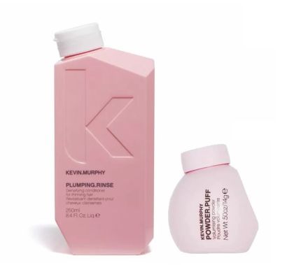 Комплект за обем и плътност на фина и тънка коса Kevin Murphy Plumping Rinse 250мл+ Powder Puff