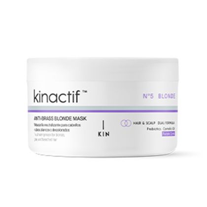 Маска за неутрализиране на жълти нюанси за руса коса Kin Cosmetics KinActif Blonde Anti-Brass Blonde Mask 200 ml 