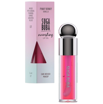 Подхранващо олио за устни с цвят на ванилия Suga Buba Lip Oil Pinky Winky Vanilla 5.4 ml