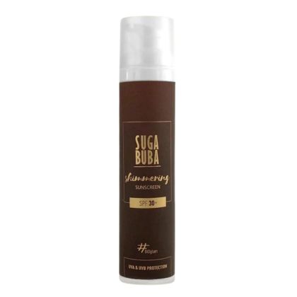 Био слънцезащитен лосион с дълготраен блестящ ефект SPF 30+ Suga Buba Shimmering Sunscreen SPF 30+ 100 ml