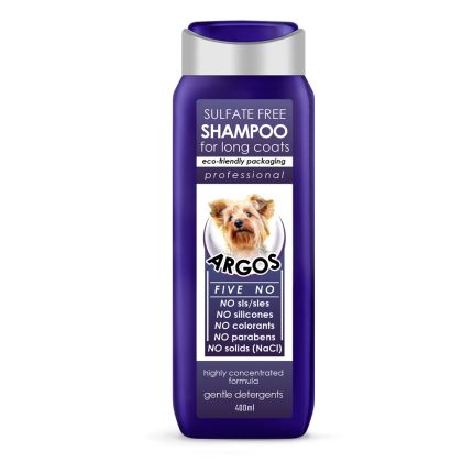 Безсулфатен шампоан за дългокосмести кучета ARGOS Sulfate Free Shampoo For Pets 400ml