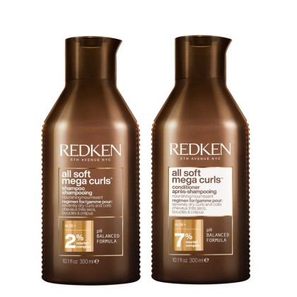 Комплект хидратиращ шампоан и балсам за много суха коса REDKEN All Soft Mega Curls Kit Duo