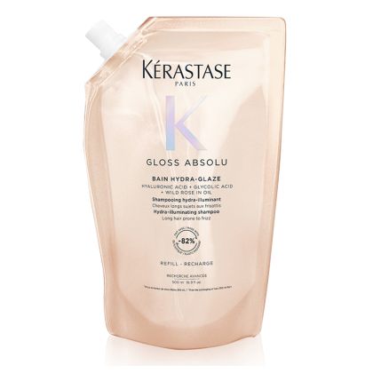Пълнител за шампоан за гладка и сияйна коса Kerastase Gloss Absolu Bain Hydra-Glaze Shampoo Refill 500ml