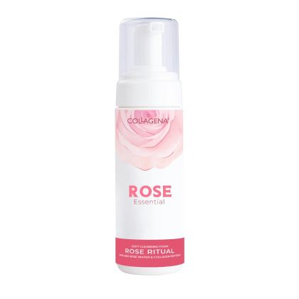 Нежна почистваща пяна с био розова вода и колагенови пептиди Collagena Rose Essential Soft Cleansing Foam 150 ml