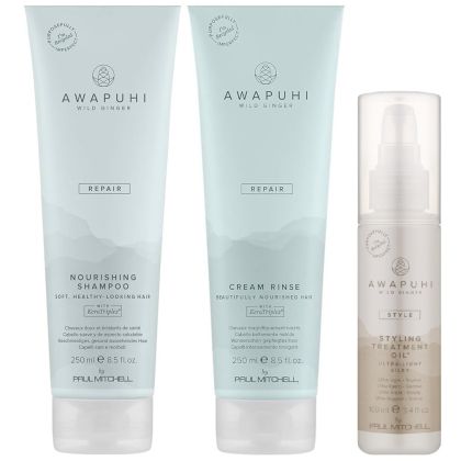 Комплект за възстановяване и съживяване на изтощената коса Paul Mitchell Awapuhi Wild Ginger® Nourishing Repair Set 