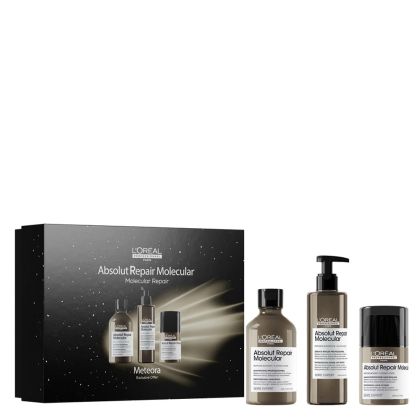 Възстановяваща грижа за увредена коса в лимитирана празнична кутия Loreal Professionnel Absolut Repair Molecular Kit 2025 Meteora