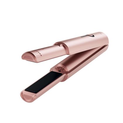 Безкабелна мини-преса за коса GAMMA+ X-HYBRID CORDLESS – Cordless Mini Hair Straightener розова