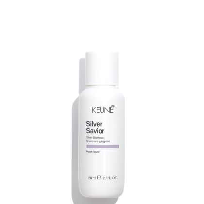 Матиращ мини шампоан за свеж тон на руса и сребриста коса Keune Care Silver Savior Shampoo 80ml