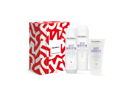 Промо комплект изглаждане на непокорна коса Goldwell Dualsenses Just Smooth Time To Shine
