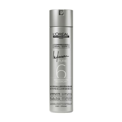 Професионален хипоалергенен лак за коса със силна фиксация Loreal Professionnel Infinium Pure Strong 300ml