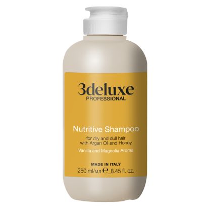 Подхранващ шампоан за суха коса с арганово масло и мед 3deluxe Professional Nutritive Shampoo 250ml