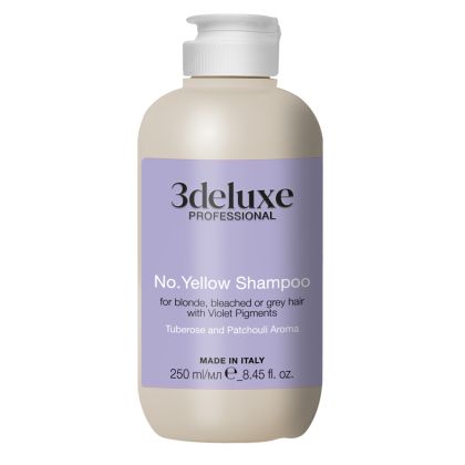  Шампоан против жълти оттенъци за подчертаване на студените тонове 3Deluxe Professional No Yellow Shampoo 250ml