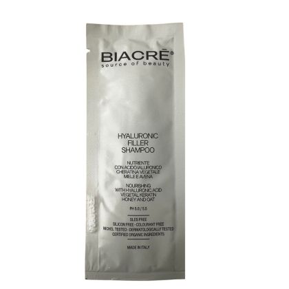 Хидратиращ шампоан с хиалуронова киселина за всеки тип коса Biacre Hyaluronic Filler Shampoo 10ml