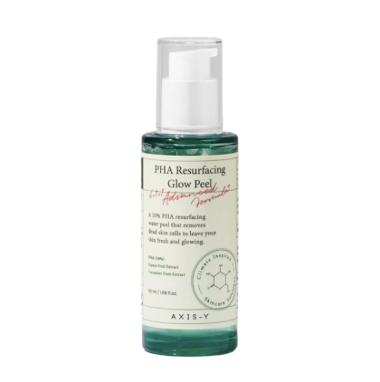 Пилинг за лице за нежно ексфолиране и сияен тен  AXIS-Y PHA Resurfacing Glow Peel 10% PHA  50 ml