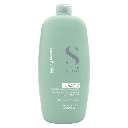 Безсулфатен себобалансиращ шампоан за мазен скалп Alfaparf Semi Di Lino Scalp Rebalance Oily Skin Balancing Low Shampoo 1000ml