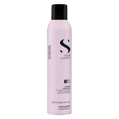 Лак за коса за огледален блясък с лека фиксация Alfaparf Semi Di Lino Style & Care Cristalli Hairspray 300ml