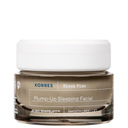 Нощна маска-крем за лице с изпълващ лифтинг ефект Korres Black Pine Plump-Up Sleeping Facial 40ml