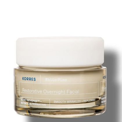 Нощен крем за дълбоки бръчки при менопауза Korres White Pine Restorative Overnight Facial Cream 40ml