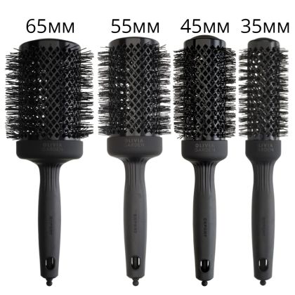 Четка за изсушаване с керамично покритие Olivia Garden Expert Blowout Shine Black