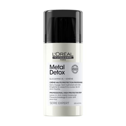 Концентриран крем за коса с топлинна и UV защита Loreal Professionnel Metal Detox Leave-In Hair Cream 100ml