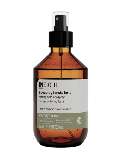 Натурален влагоустойчив еко-лак със силна фиксация INSIGHT Styling Strong Hold Ecospray 250ml