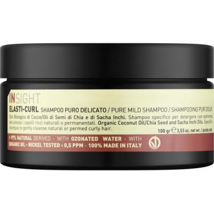 Хидратиращ шампоан за къдрава коса Insight Elasti-Curl Pure Mild Shampoo 100ml