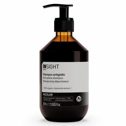Шампоан против жълти оттенъци за сива и изсветлена коса INSIGHT Incolor Anti Yellow Shampoo 350ml