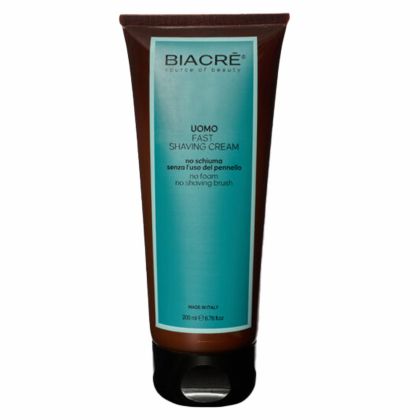 Бърз крем за бръснене без пяна и без четка за мъже Biacre Uomo Fast Shaving Cream 200ml