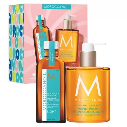 Комплект за коса и ръце с арганово масло Moroccanoil Hair & Hand Heroes Set Light 