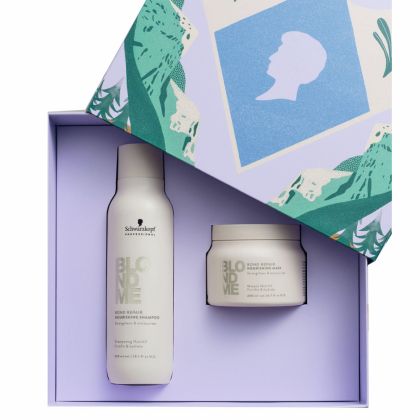 комплект за сияйна и подхранена руса коса Schwarzkopf Professional BlondMe Bond Repair Gift Set