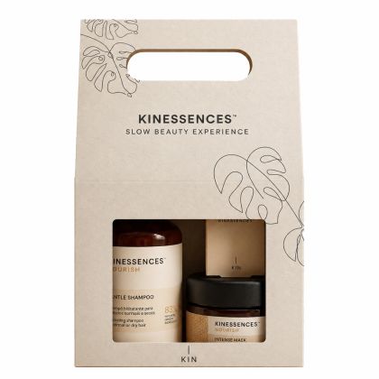 Комплект за подхранване и копринена мекота за суха коса KIN Cosmetics Kinessences Nourish Cream Oil Pack