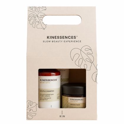Комплект за възстановяване на увредена коса Kin Cosmetics Kinessences Restore Overnight Infusion Pack