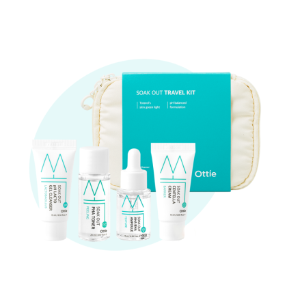 Мини комплект за проблемна и склонна към омазняване кожа Ottie Soak Out Travel Kit 4 части