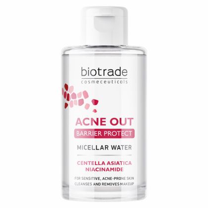 Мицеларна вода за чувствителна, мазна и склонна към акне кожа BIOTRADE Acne Out Barrier Protect Micellar Water 100ml