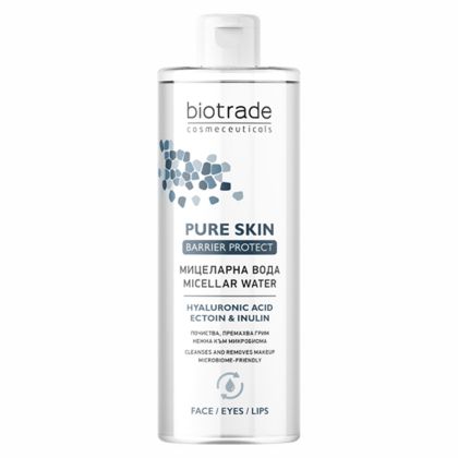 Хидратираща мицеларна вода с грижа за кожната бариера и микробиома BIOTRADE Pure Skin Barrier Protect Micellar Water 400ml