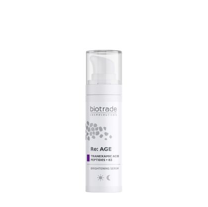 Изсветляващ серум против пигментни петна с пептиди и 5% ниацинамид BIOTRADE Re: AGE Brightening Serum 30ml