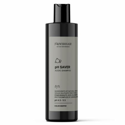 Киселинен шампоан за рН баланс, боядисана коса и дълготраен цвят ROVERHAIR pH Saver Acidic Shampoo 250ml