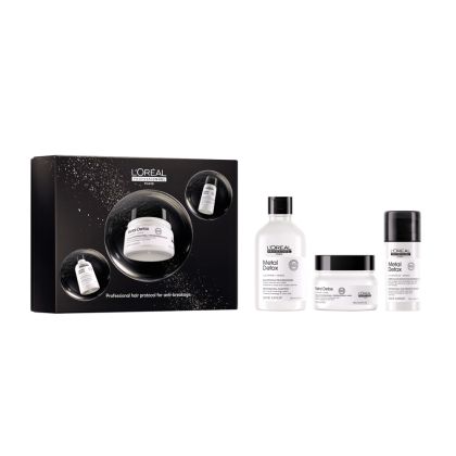 Грижа против накъсване на косата в лимитирана подаръчна кутия Loreal Professionnel Metal Detox Kit 2026