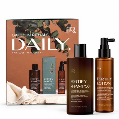 Комплект против косопад с шампоан и лосион с розмарин и африканска слива ROVERHAIR Gaudium Rituals Fortify Set
