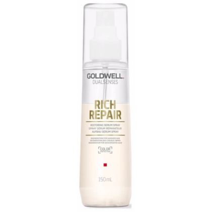 Промо -  Серум-спрей без изплакване за суха и изтощена коса Goldwell Dualsenses Rich Repair Restoring Serum Spray 150ml